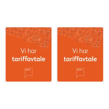Parat klistremerke - Vi har tariffavtale